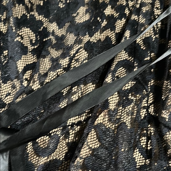 B. Smart Black and Tan Sleeveless V-Neck Party Dress - Picture 10 of 12